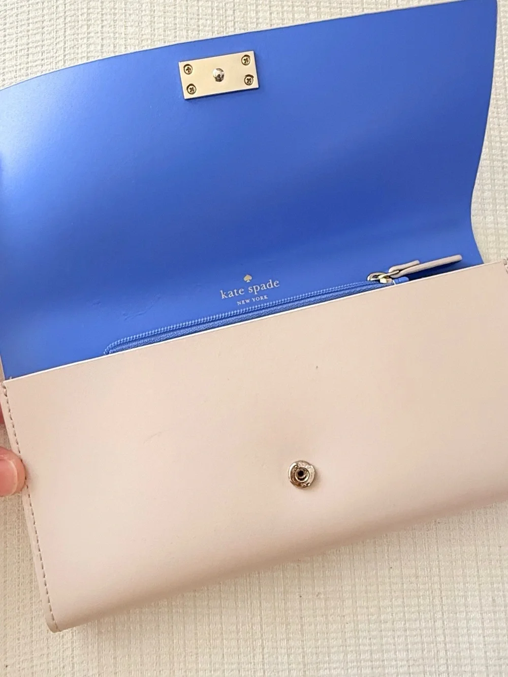 kate spade Arbor Hill blush pink leather bifold Wallet